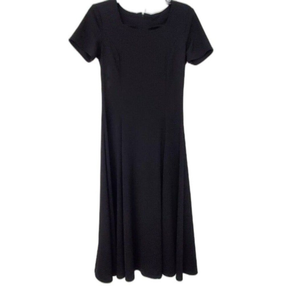 Cousins Black Short Sleeve Mid Length Dress 6